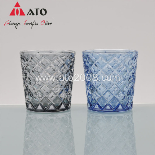 Juice Glass Retro Embossed Glass Hotel Household Items